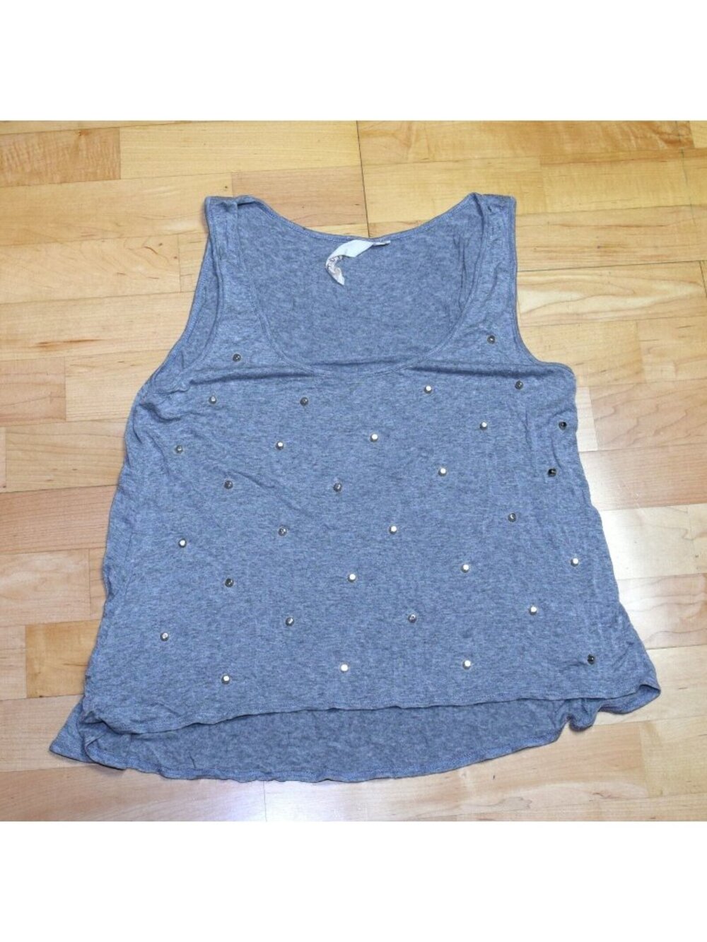 Only Sky Women's Jrs Sz M Studded Tank Blouse Shirt